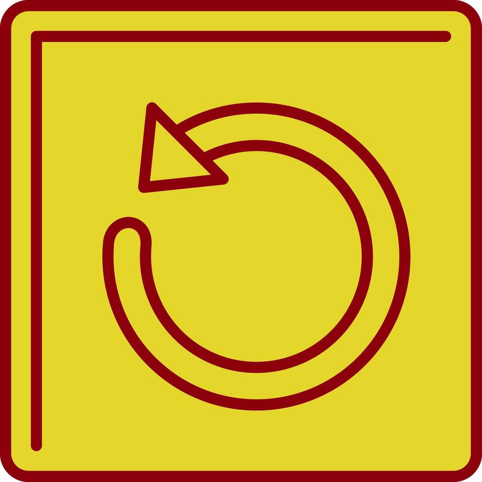Undo Line Two Color Icon vector