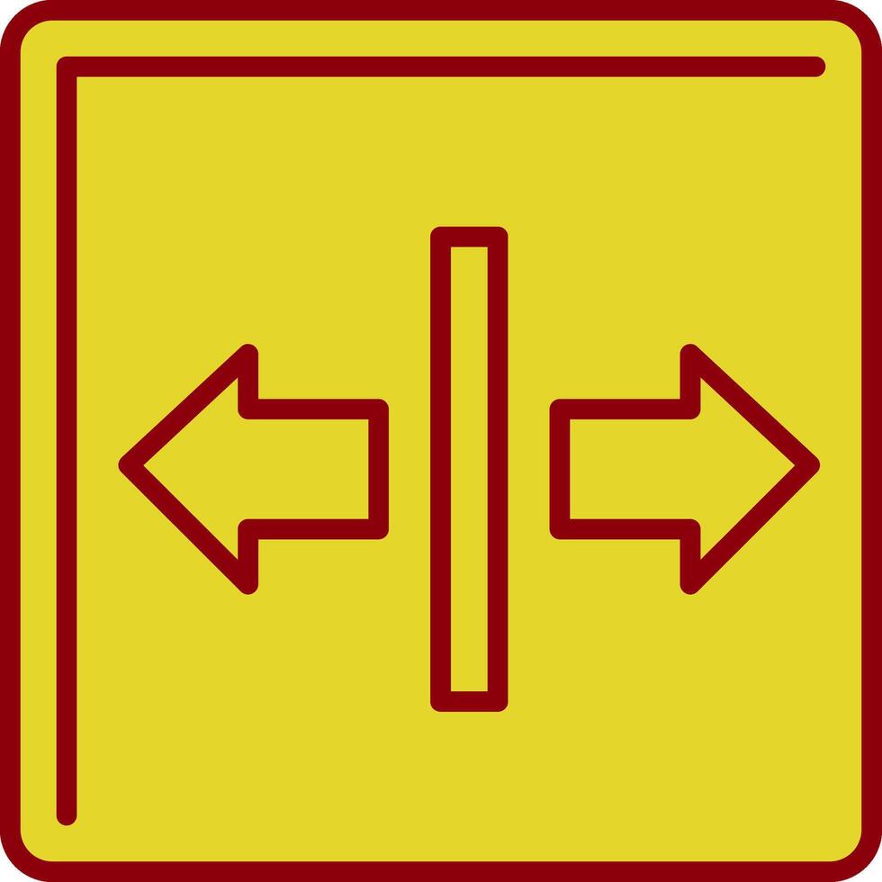 Left Right Line Two Color Icon vector