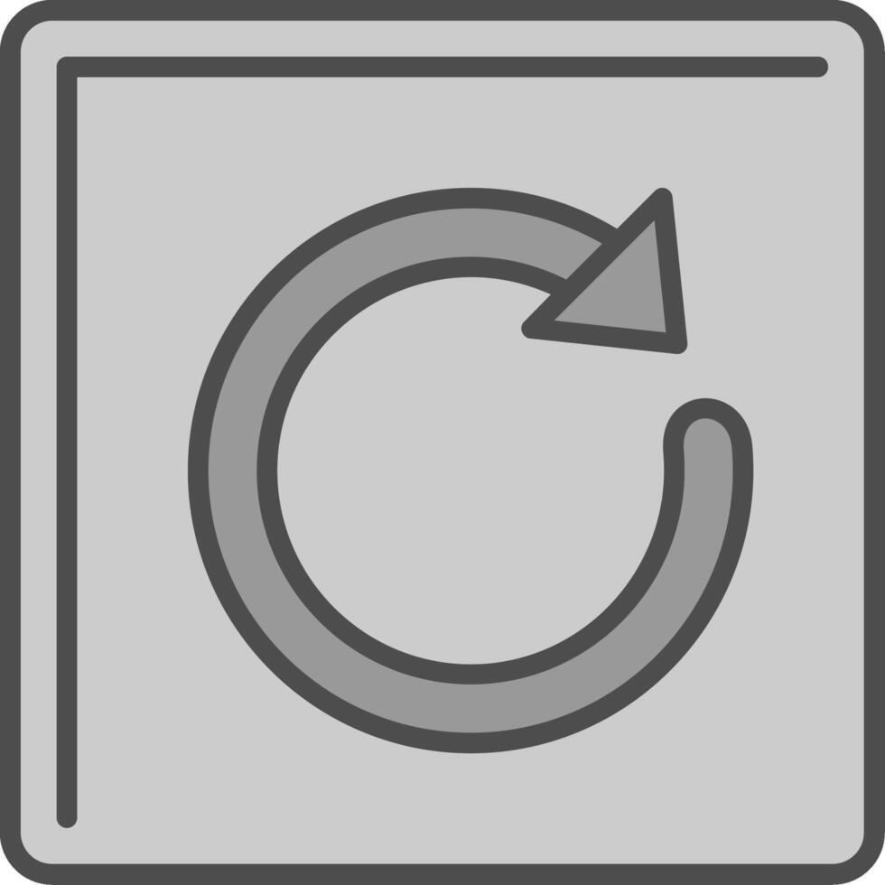 Redo Fillay Icon vector