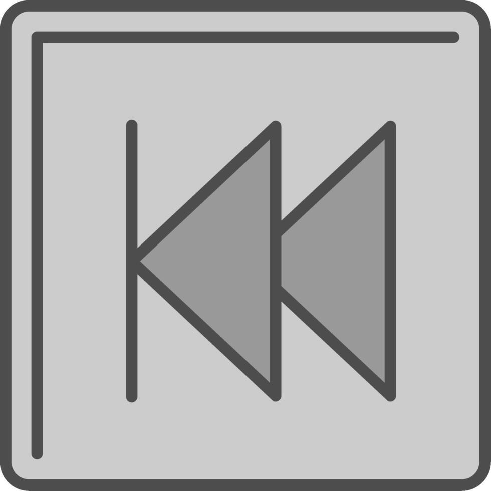 Backward Fillay Icon vector