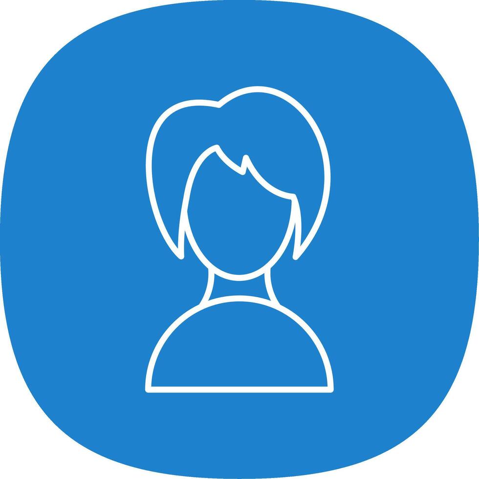 Woman Line Curve Icon vector