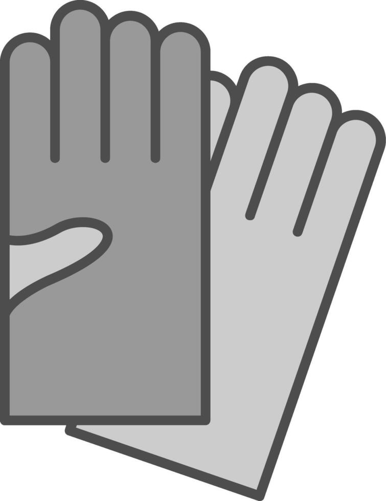 mano guantes relleno icono vector