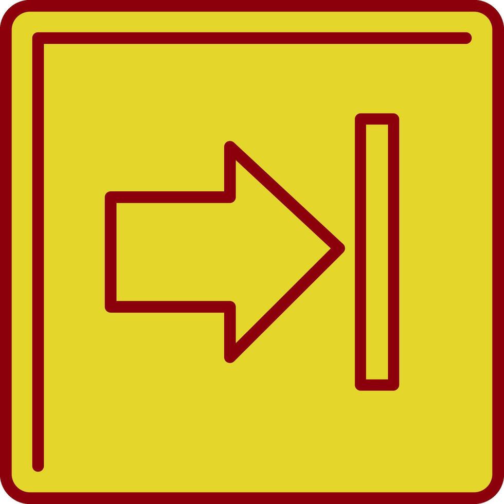 Right Arrow Line Two Color Icon vector