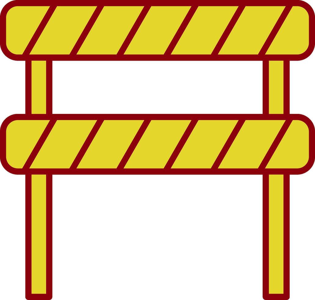 Road Block Line Two Color Icon vector