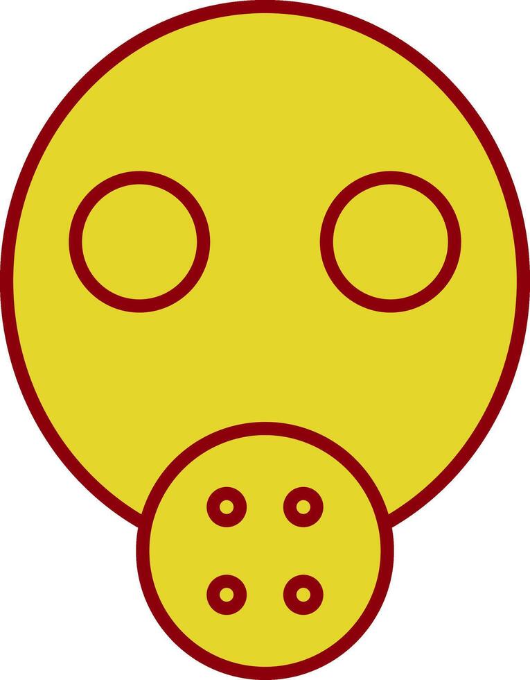 Gas Mask Line Two Color Icon vector