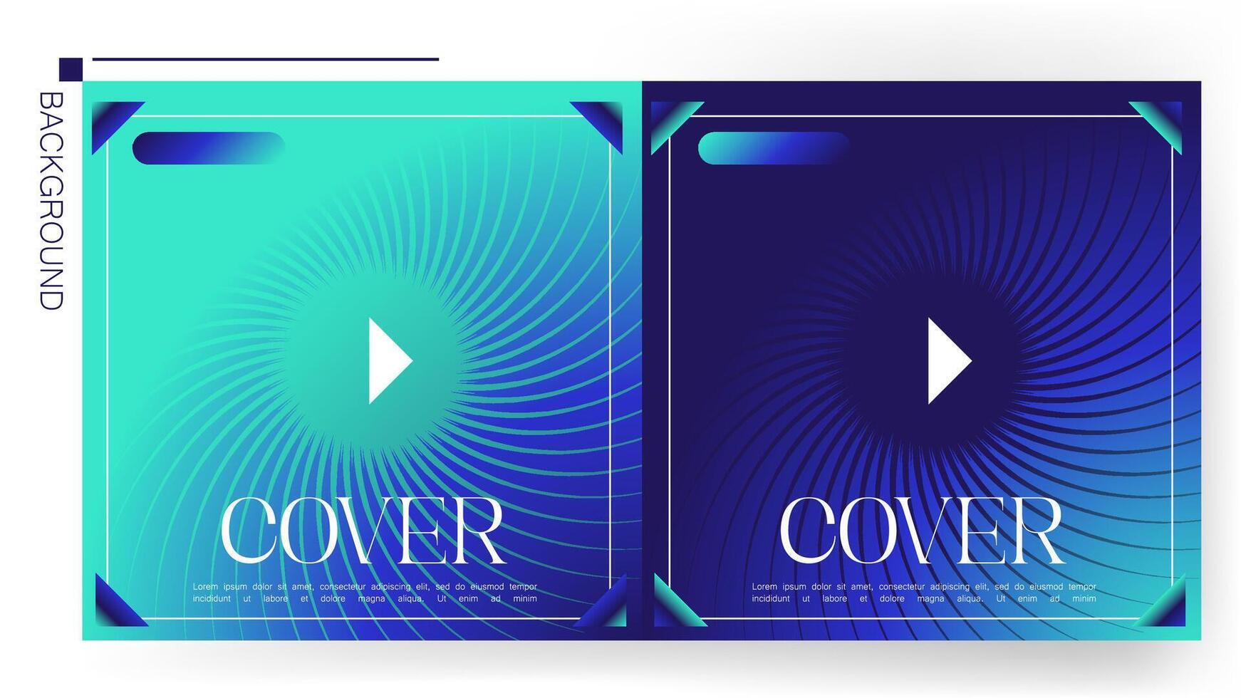 Template for poster cover with gradient blue color abstract design. illustration. The concept design involves a collection of background colors vector