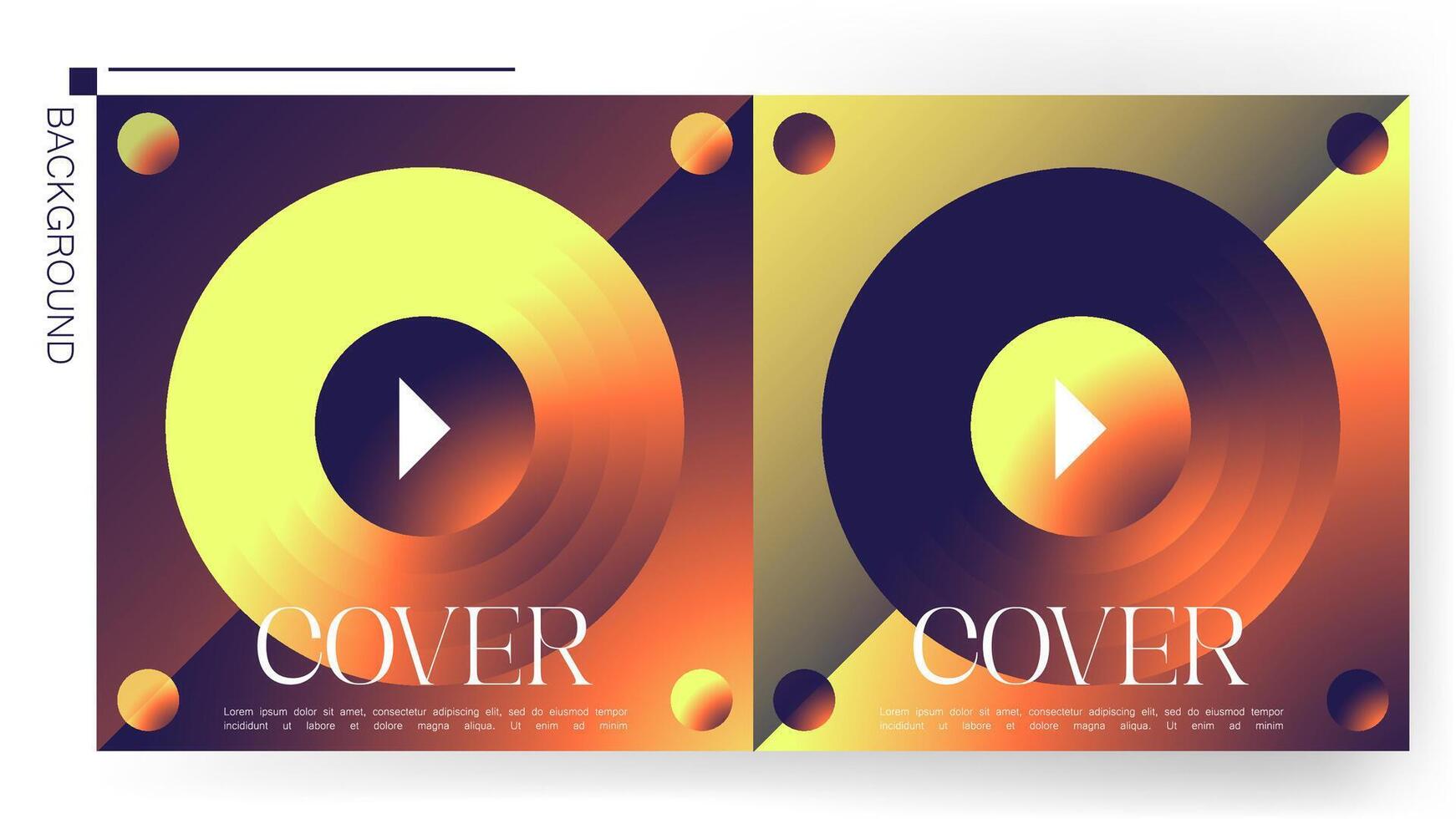 Template for poster cover with gradient yellow abstract design. illustration. The concept design involves a collection of background colors vector