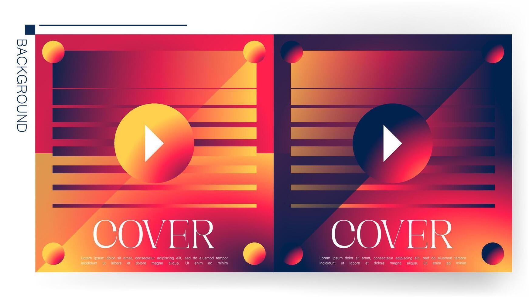 Template for poster cover with gradient red color abstract design. illustration. The concept design involves a collection of background colors vector