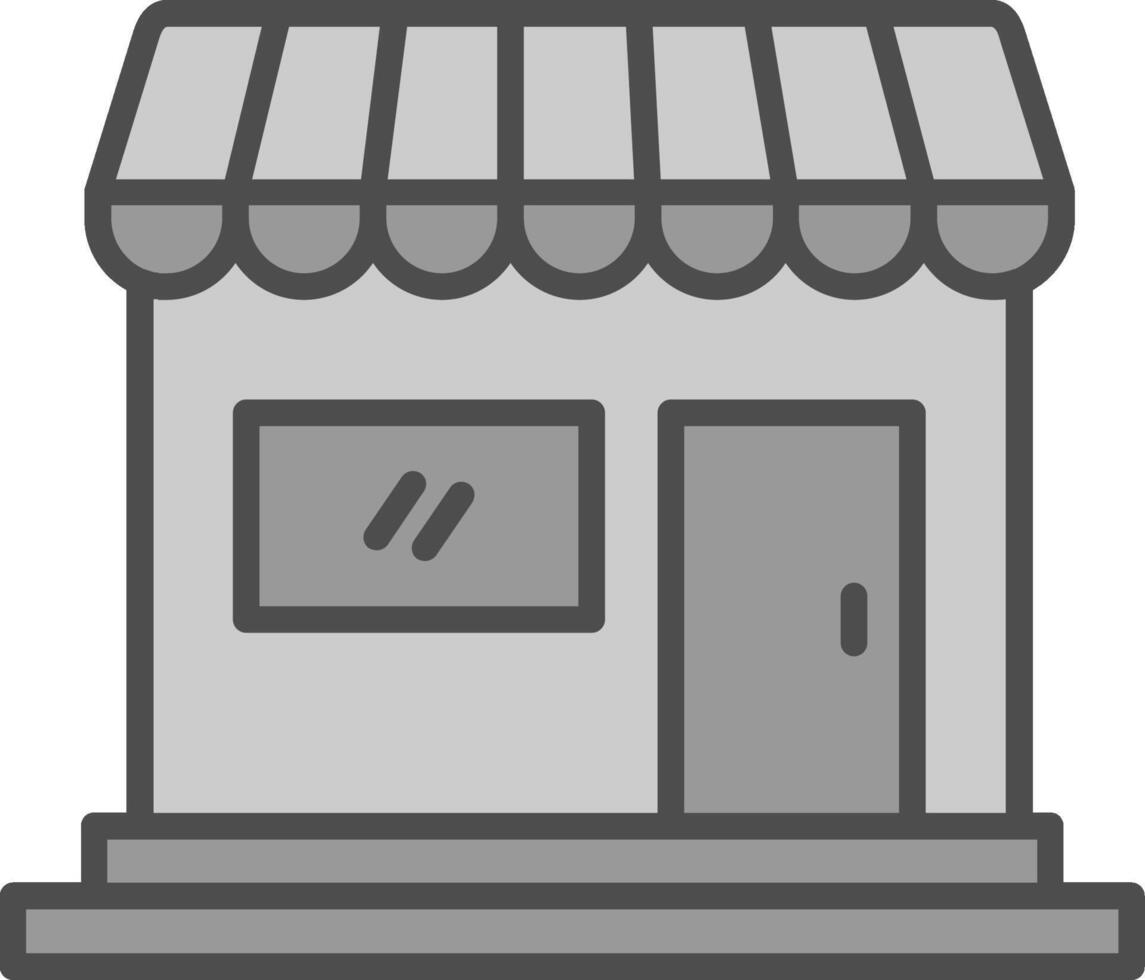 tienda relleno icono vector