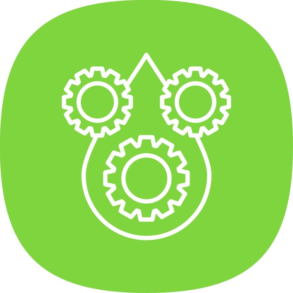 Lubricant Line Curve Icon vector