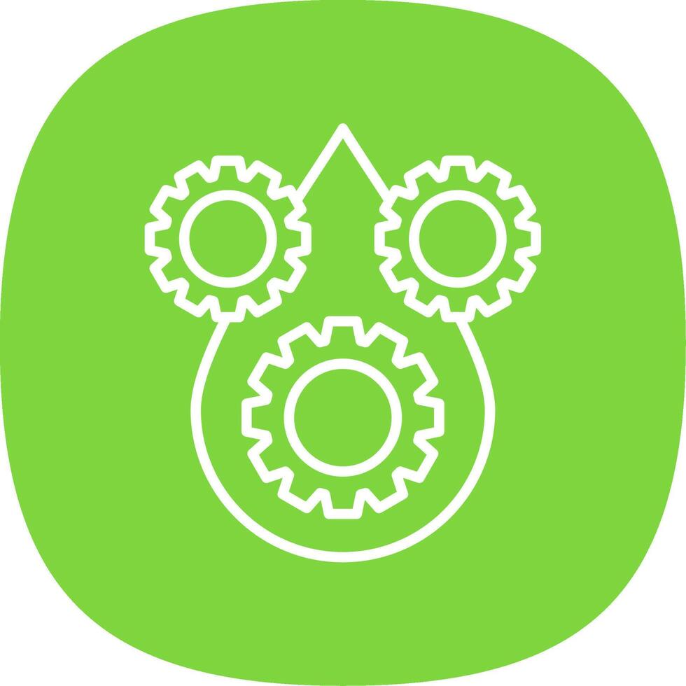 Lubricant Line Curve Icon vector