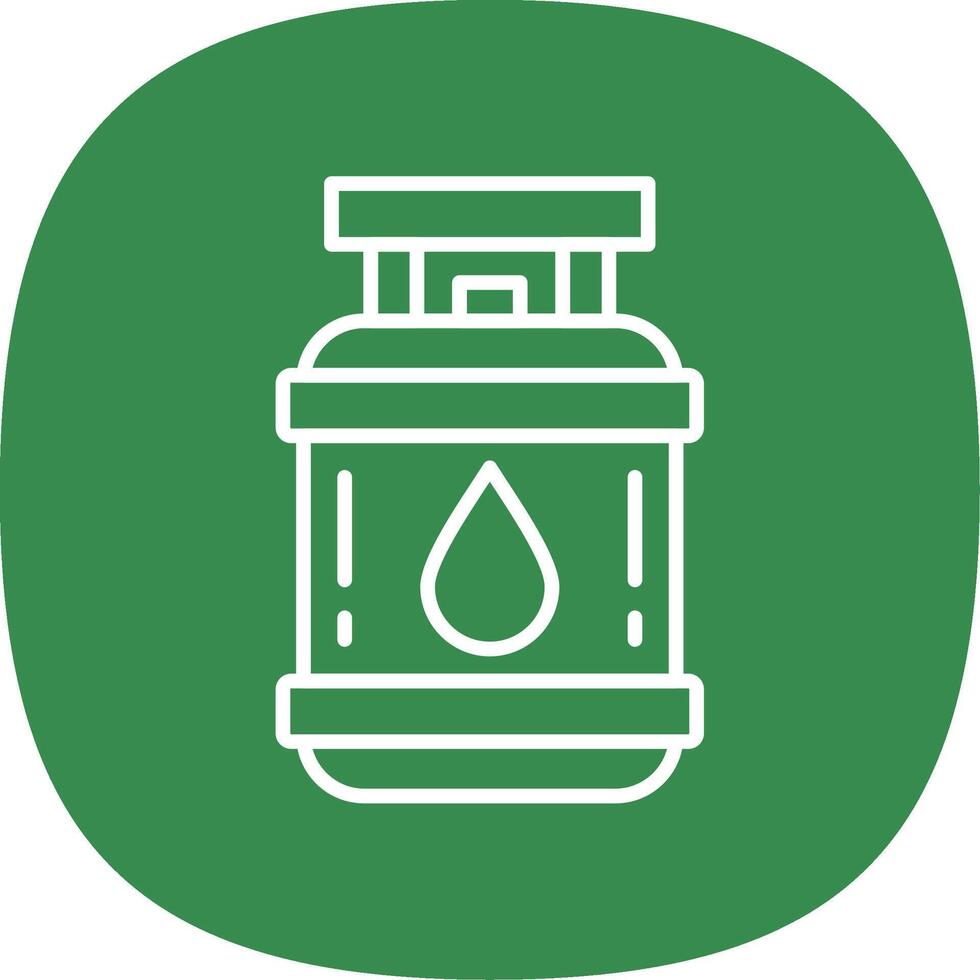 Propane Line Curve Icon vector