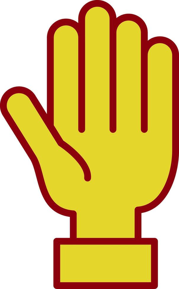 Hand Line Two Color Icon vector