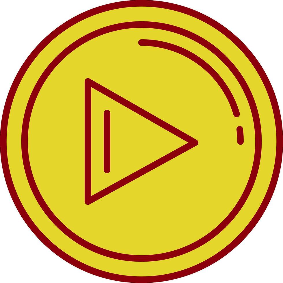 Play Line Two Color Icon vector