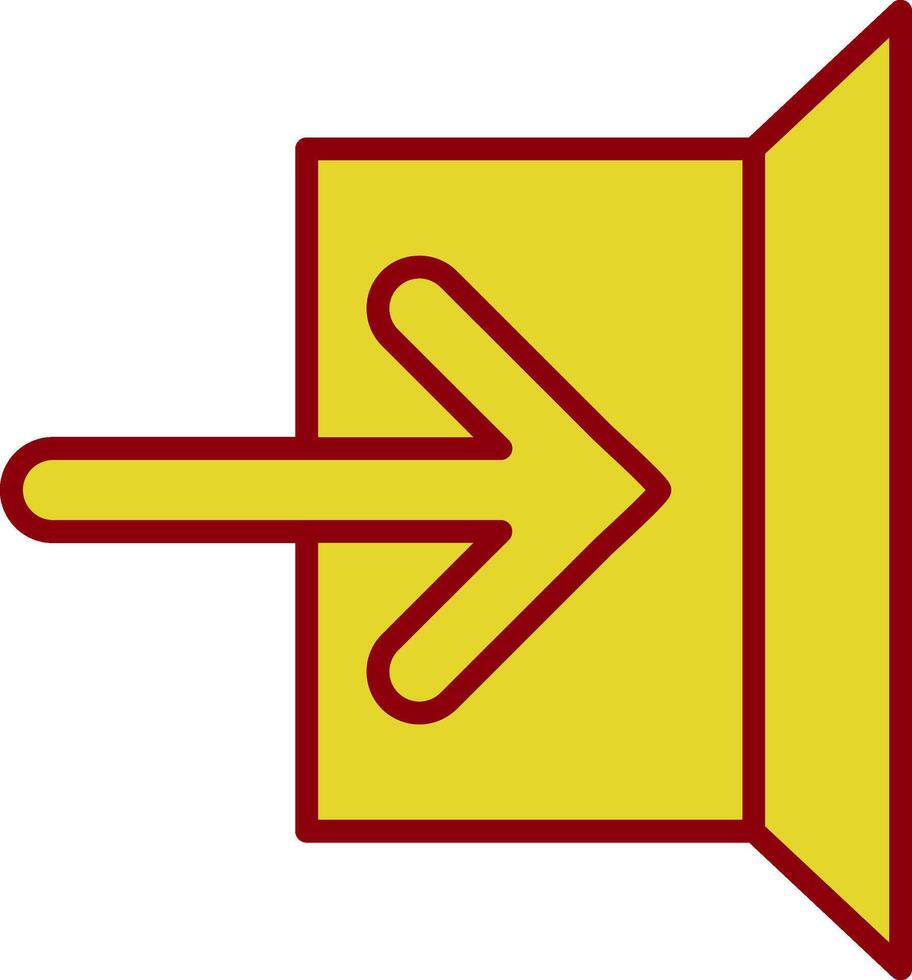 Sign In Line Two Color Icon vector