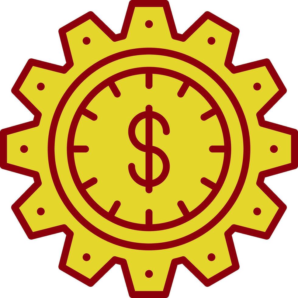 Time Is Money Line Circle Icon vector
