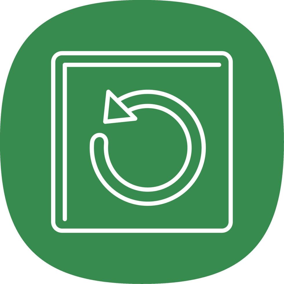 Undo Line Curve Icon vector