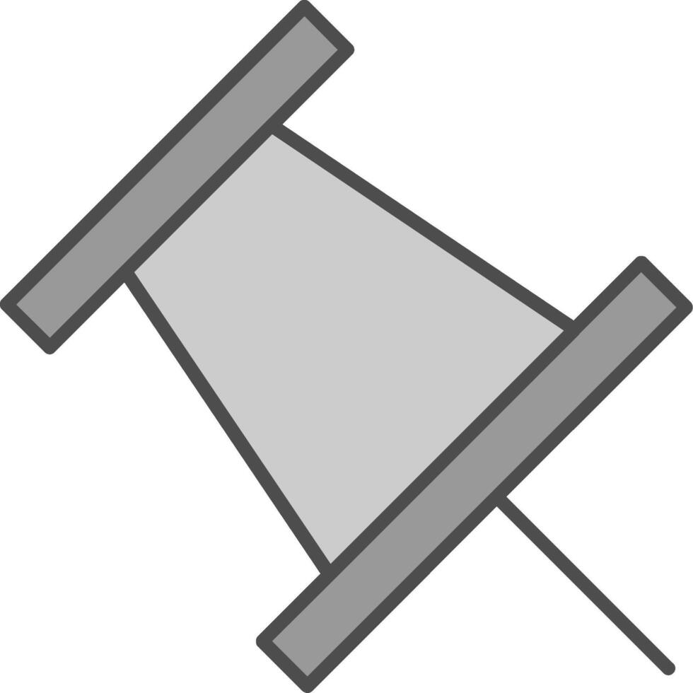 Push Pin Fillay Icon vector