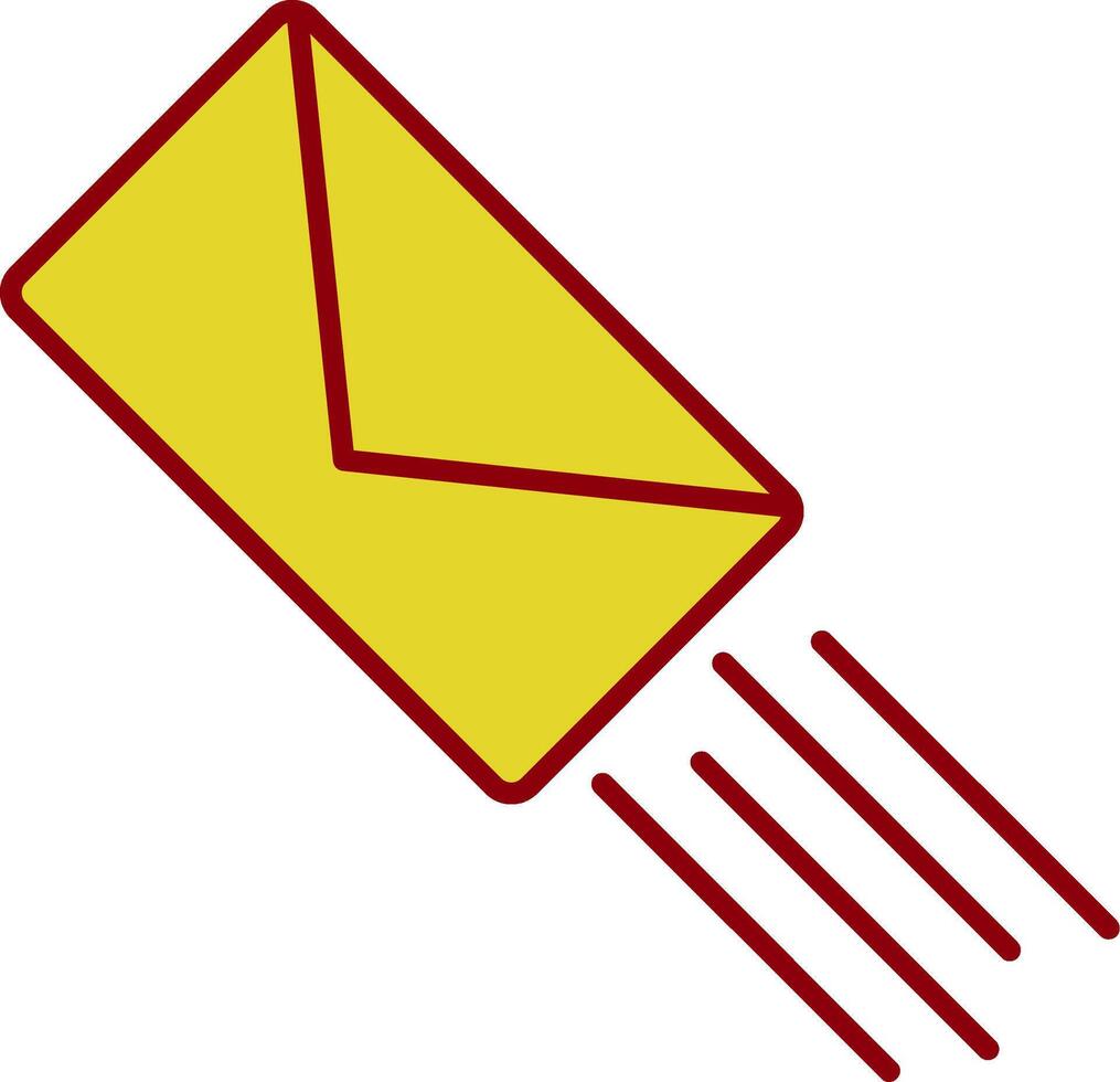 Express Mail Line Two Color Icon vector