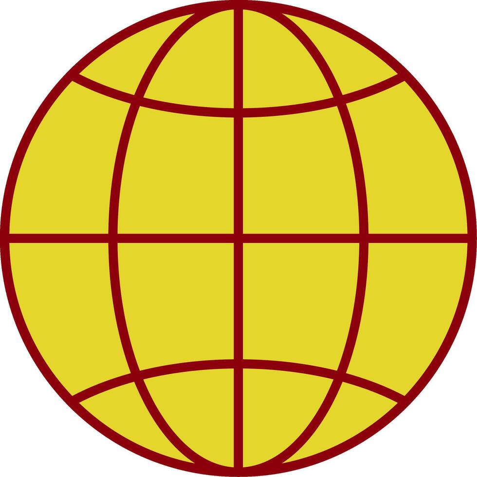 Worldwide Line Two Color Icon vector
