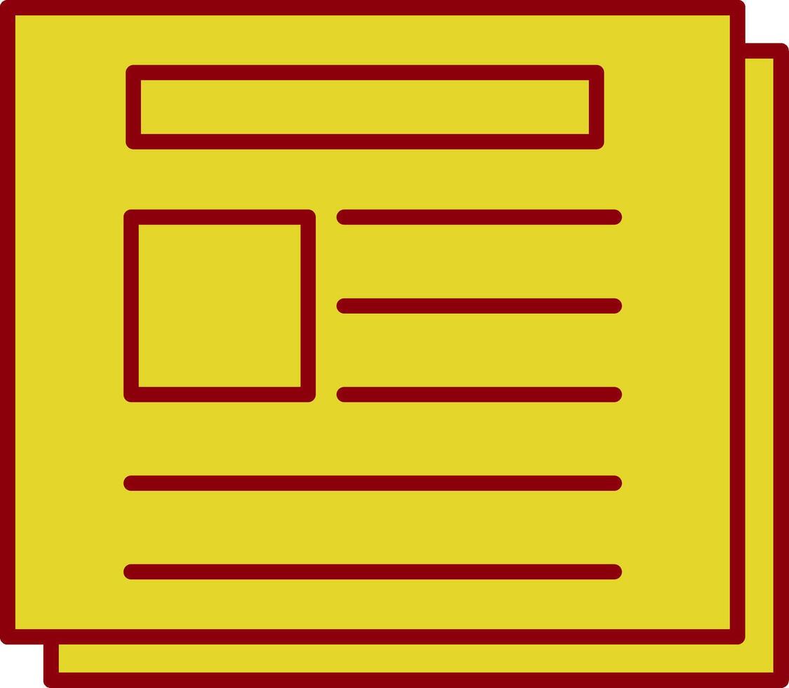 Newspaper Line Two Color Icon vector