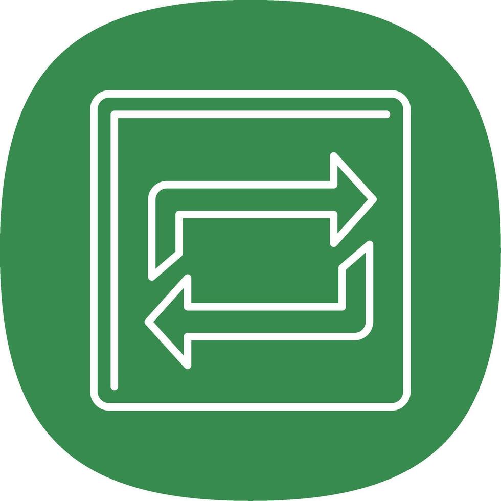 Repeat Line Curve Icon vector