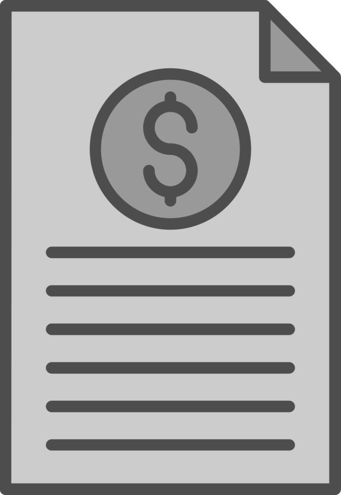 Invoice Fillay Icon vector