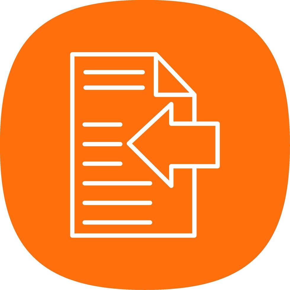 Import Line Curve Icon vector