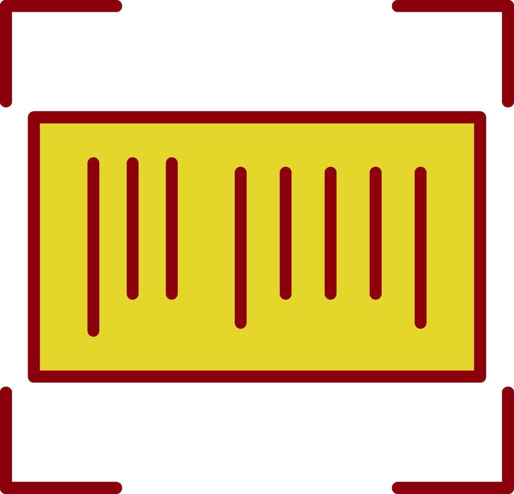 Barcode Line Two Color Icon vector