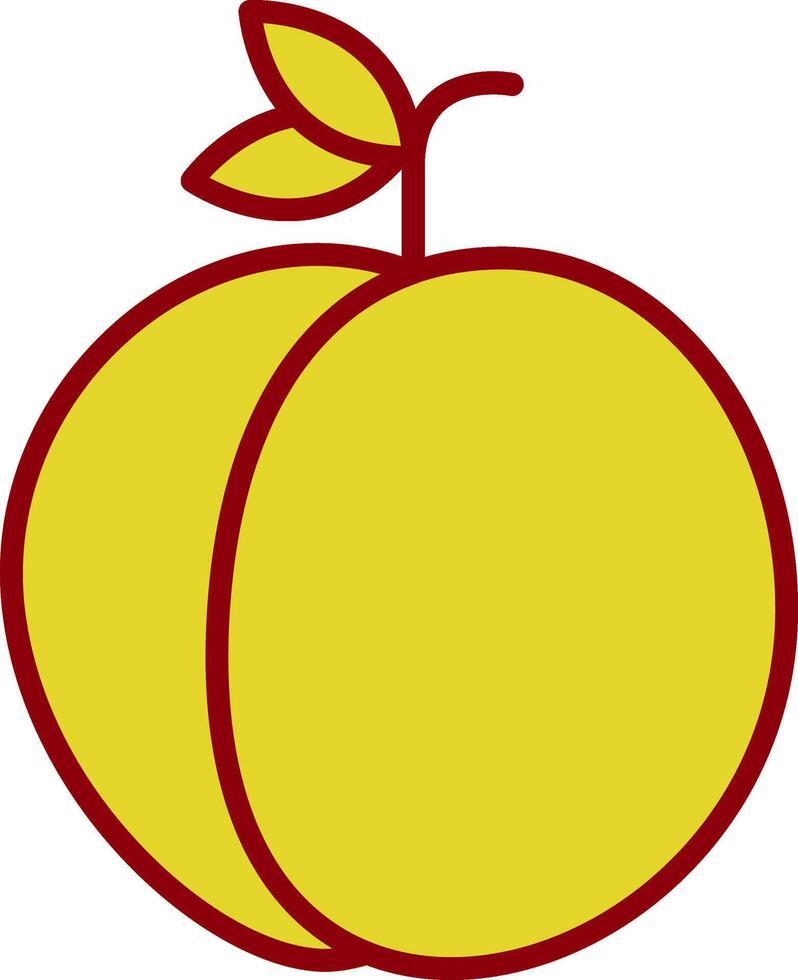 Peach Line Two Color Icon vector