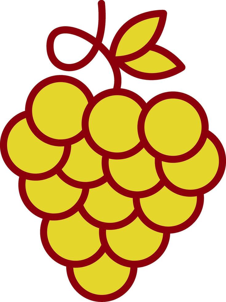 Zinfandel Grapes Line Two Color Icon vector