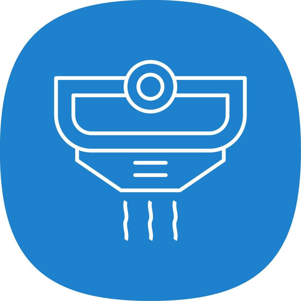 Smoke Detector Line Curve Icon vector