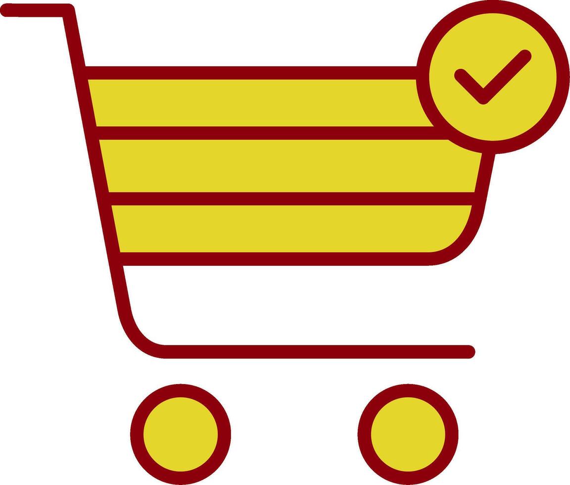 Checkout Line Two Color Icon vector