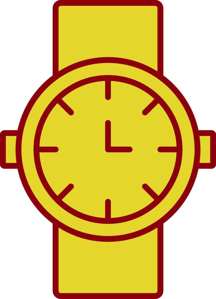 Watch Line Two Color Icon vector