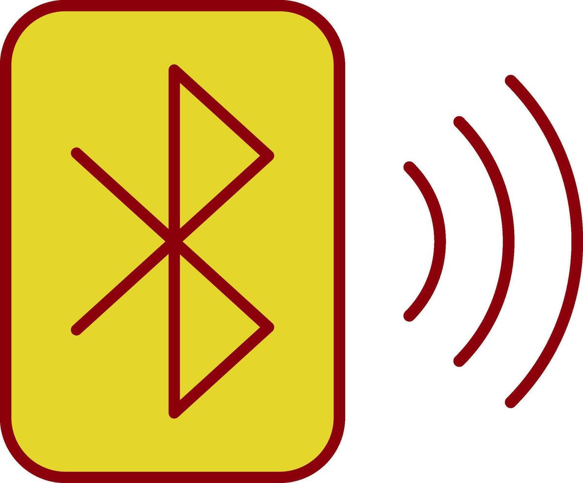 Bluetooth Line Two Color Icon vector