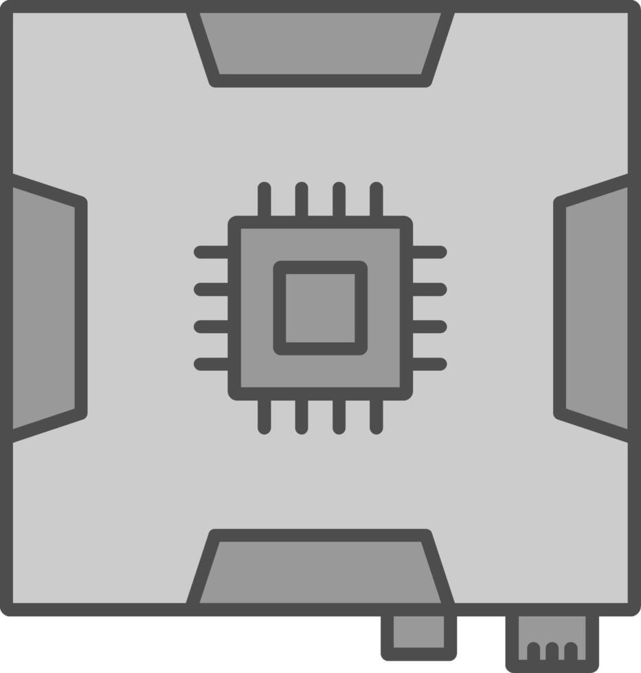 Motherboard Fillay Icon vector