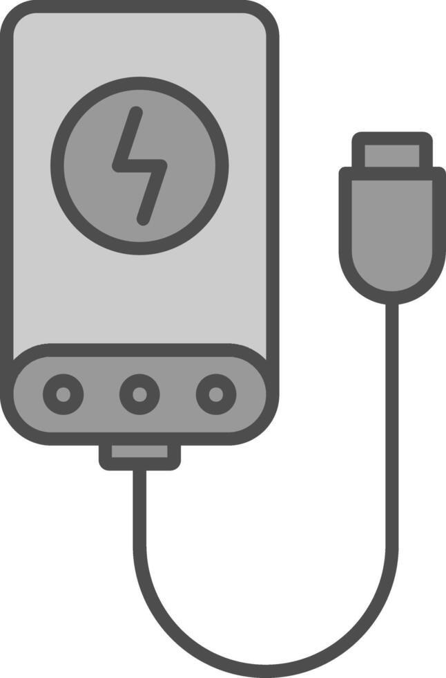 Power Bank Fillay Icon vector