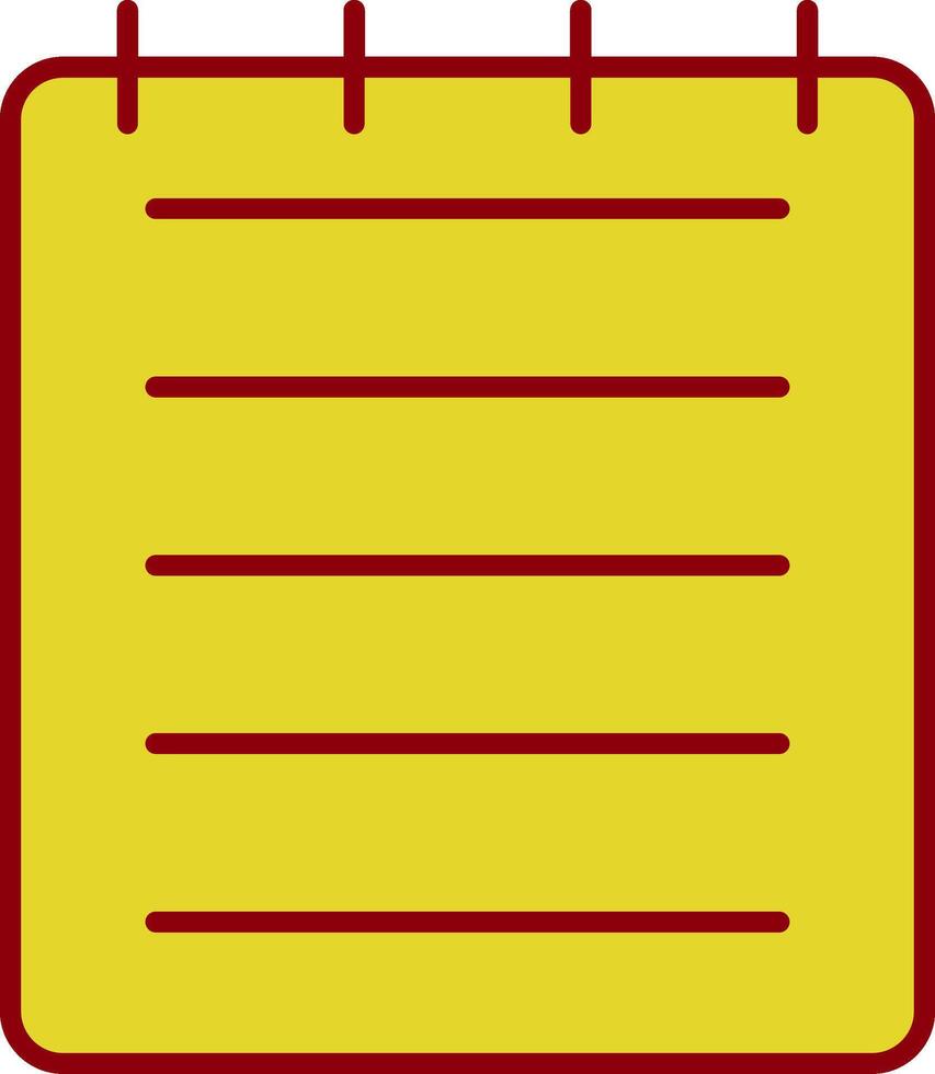 Note Line Two Color Icon vector