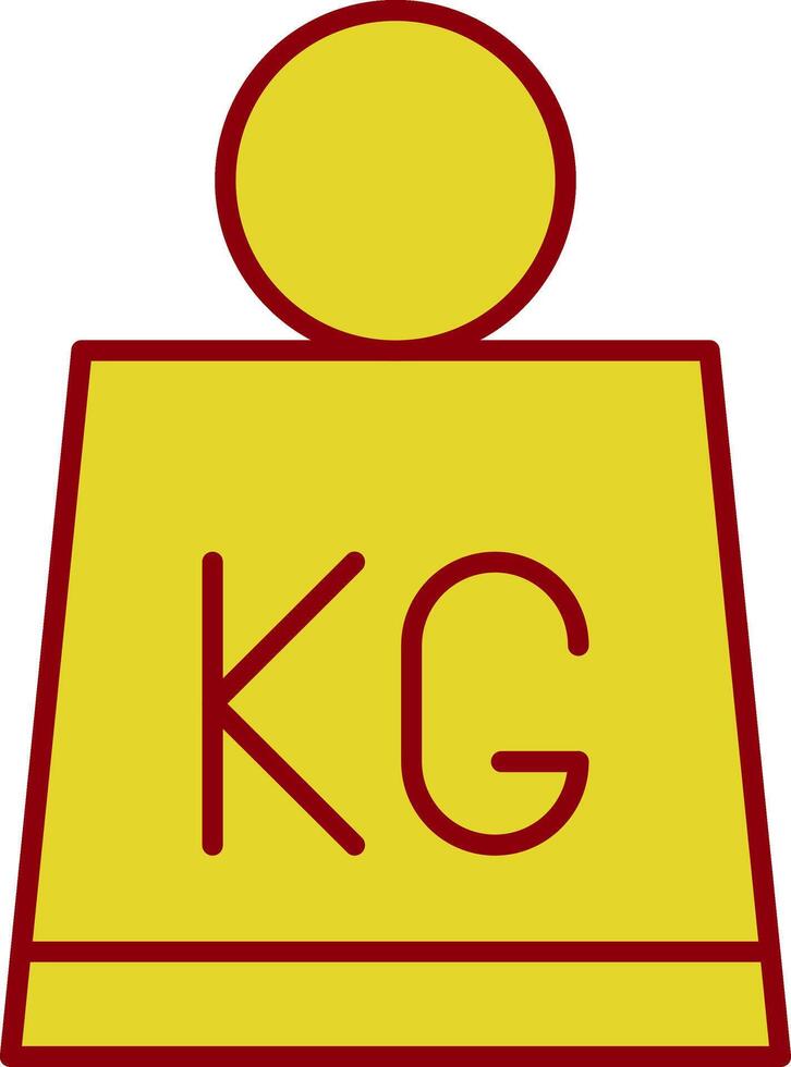 Weight Line Two Color Icon vector