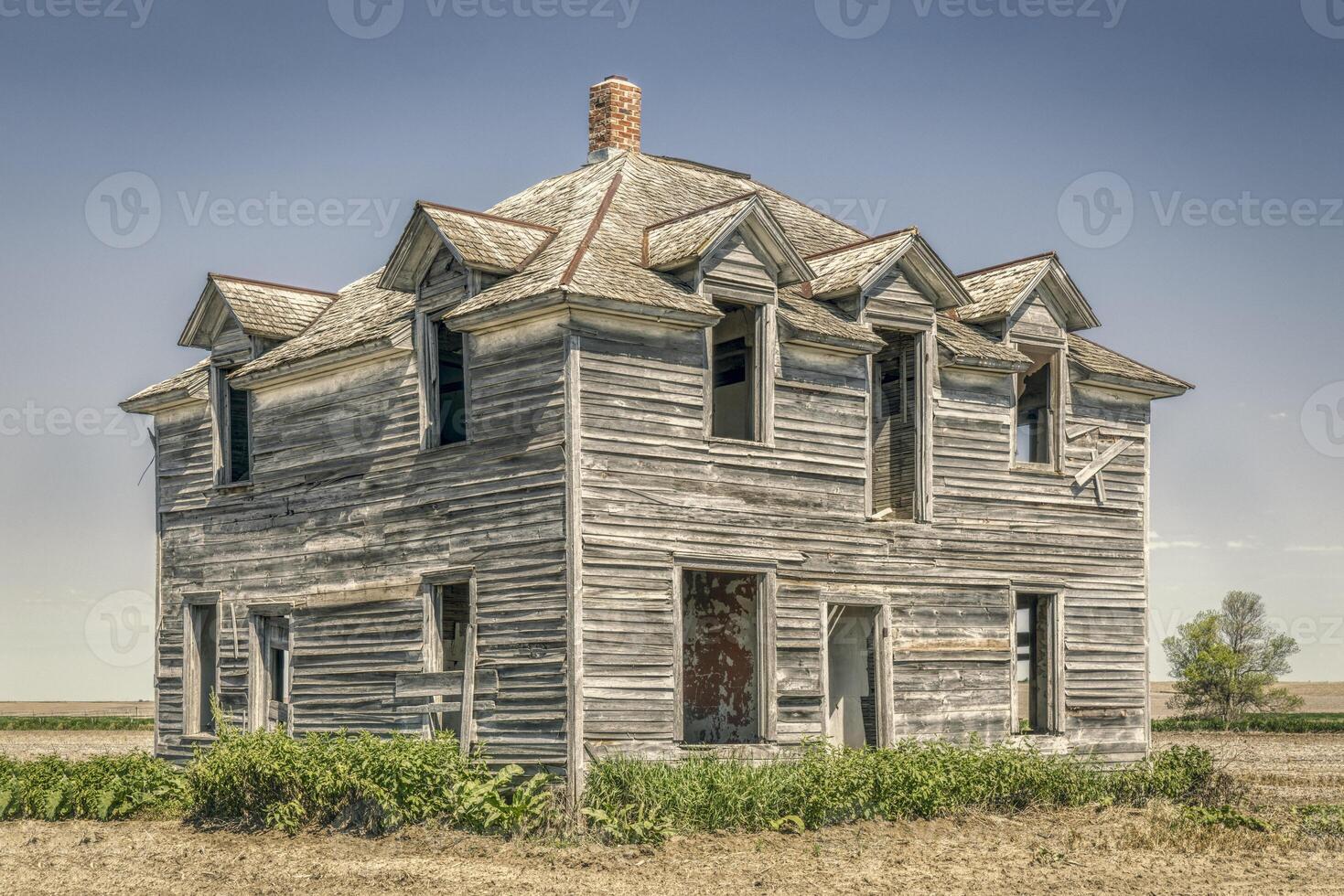 abandoned house in rural Nebraska photo