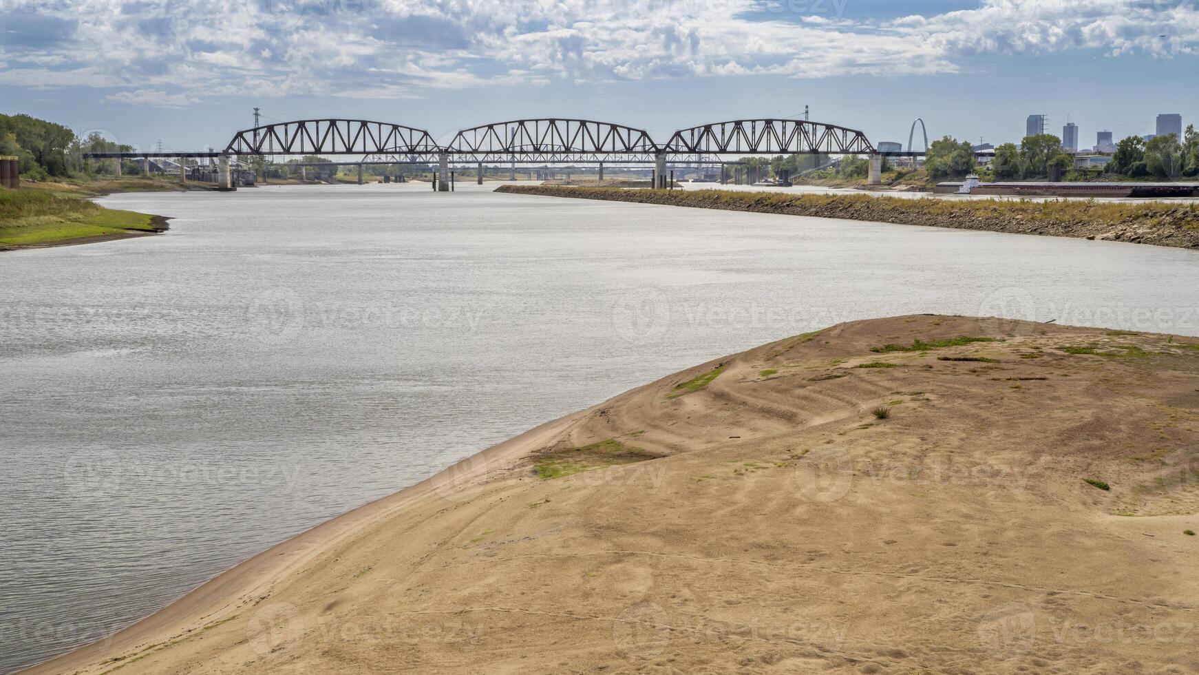 exit of the Chain of Rocks Bypass Canal into the Mississippi River above St Louis photo