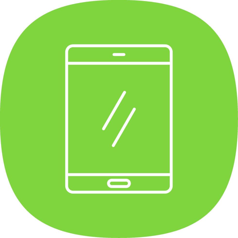 Smartphone Line Curve Icon vector