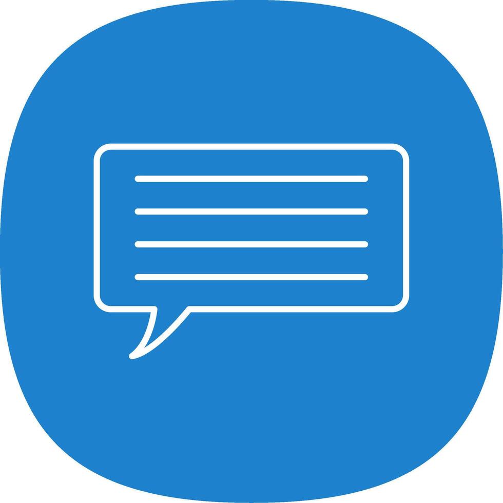 Message Line Curve Icon vector