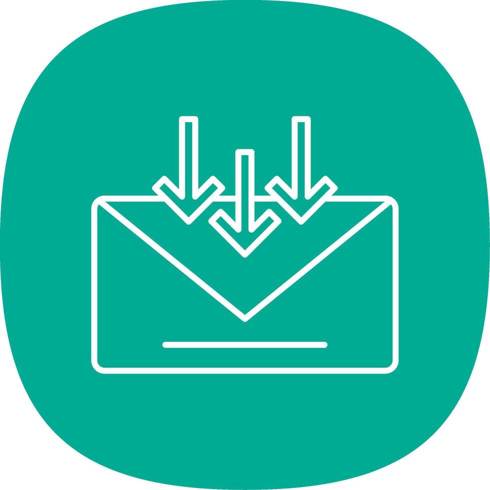 Email Line Curve Icon vector