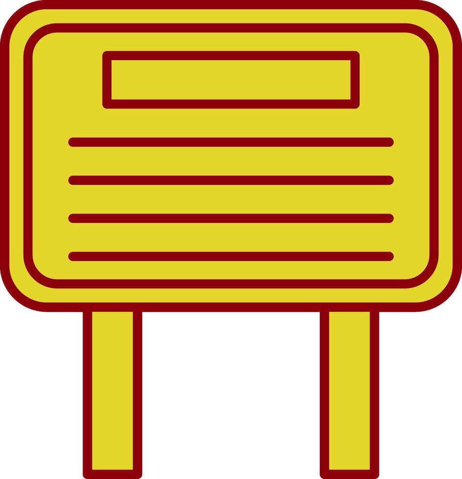 BillBoard Line Two Color Icon vector