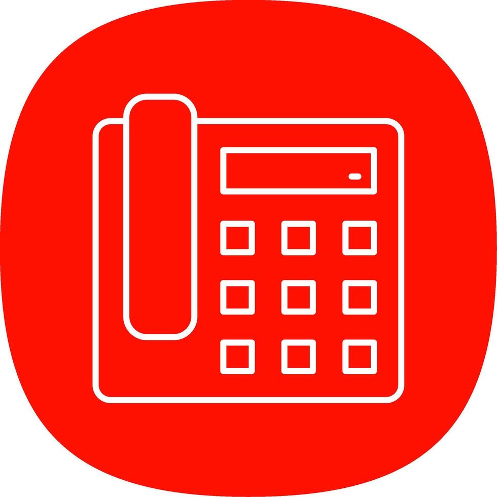 Telephone Line Curve Icon vector