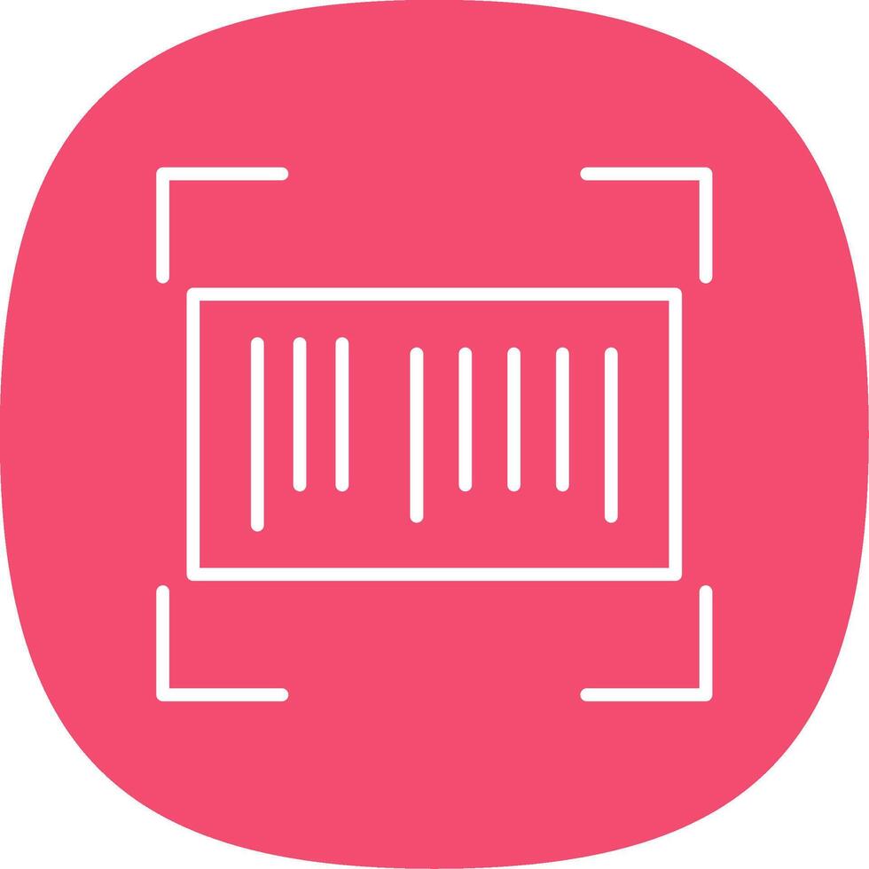 Barcode Line Curve Icon vector