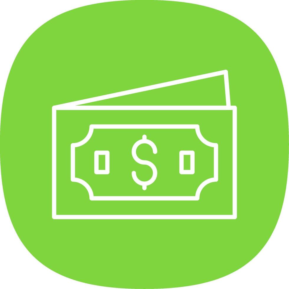 Money Line Curve Icon vector