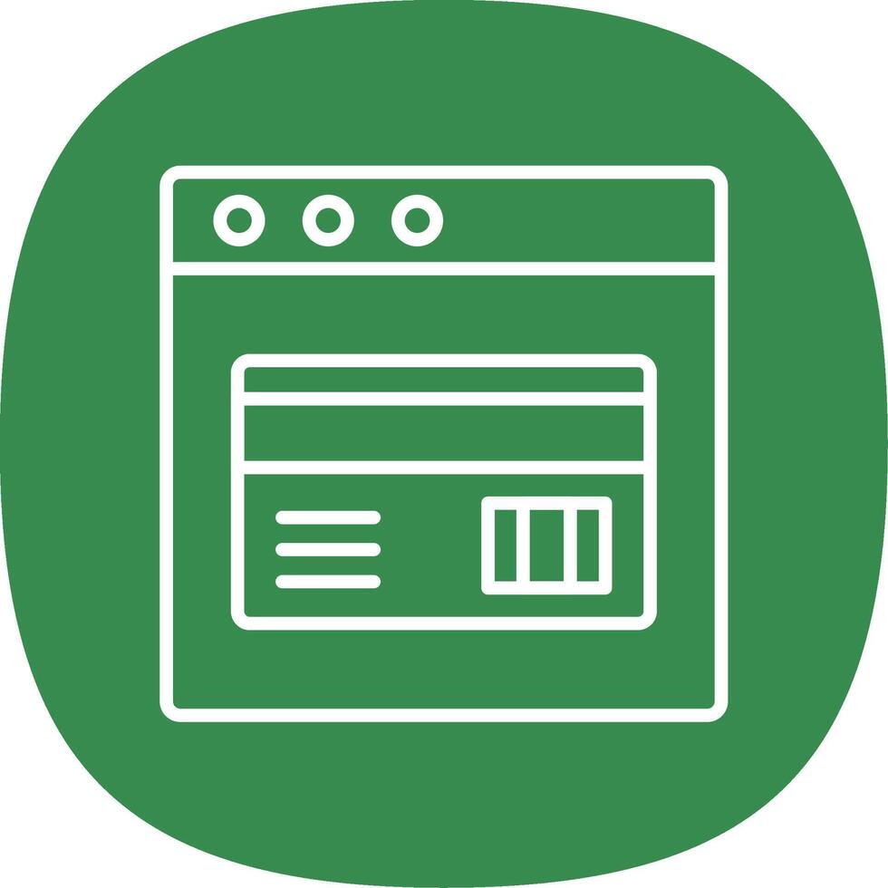 Web Payment Line Curve Icon vector