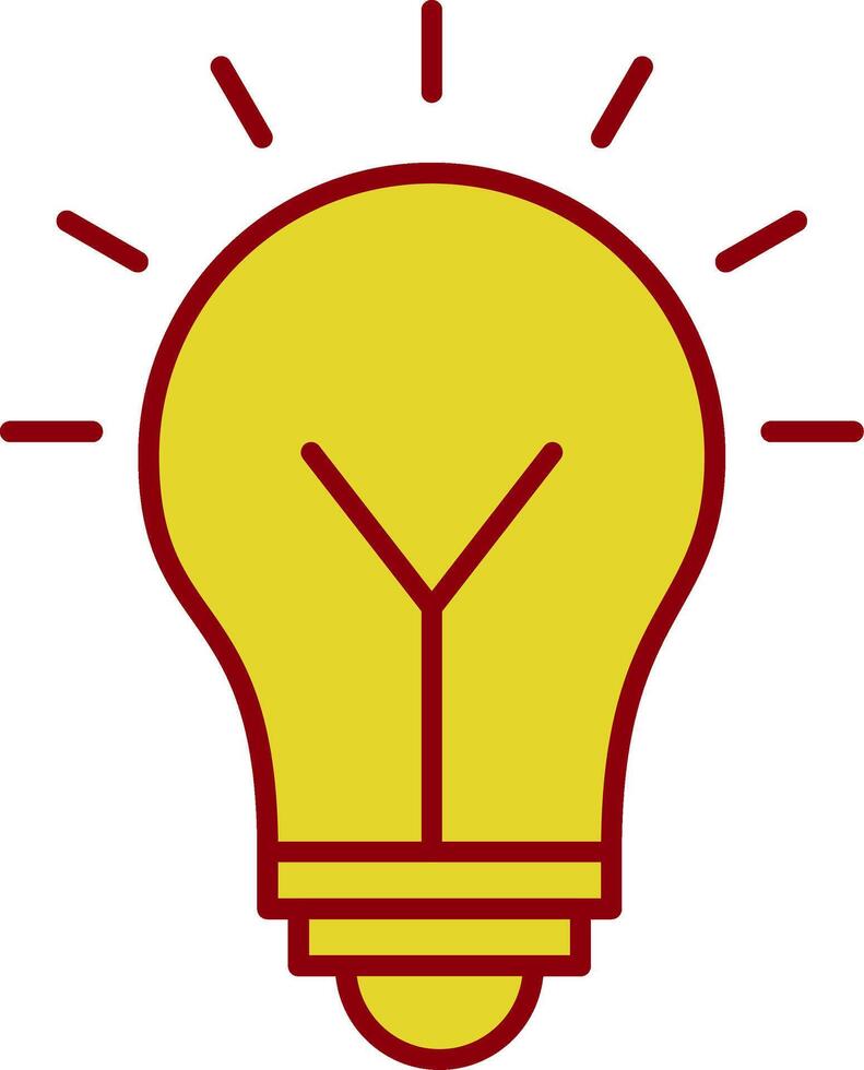 Light Bulb Line Two Color Icon vector